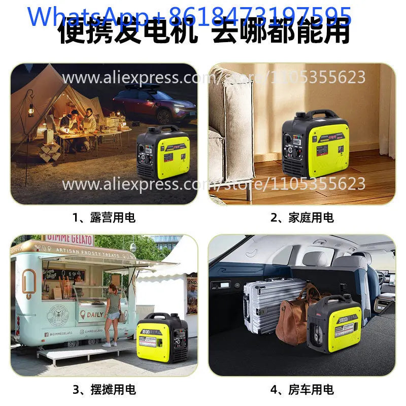 generator 220v high power small household frequency conversion silent mini outdoor camping portable