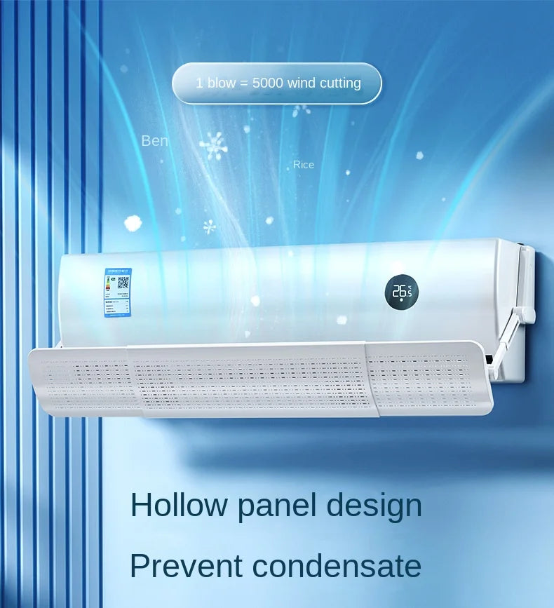 Vanzlife Retractable Air Conditioner Wind Deflector Anti-Direct Blow Windshield AC Cold Air Outlet Baffle Purification