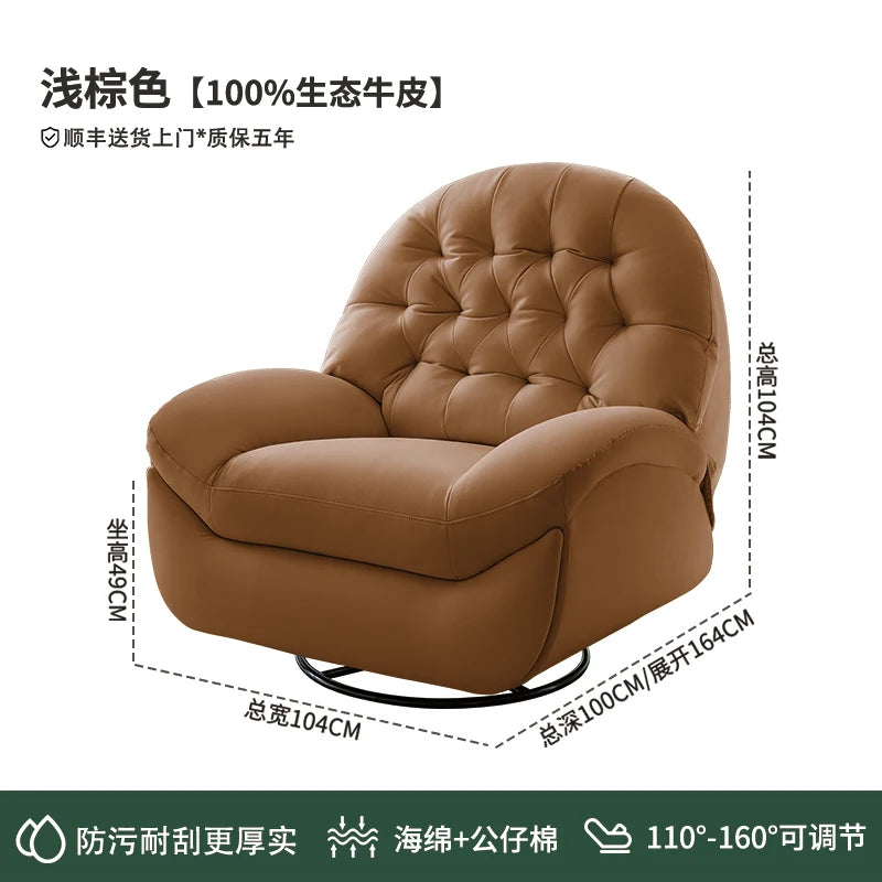 Electric single sofa, modern living room and bedroom chair, sleeping rocking chair sofa, multi-functional leisure lounge chair