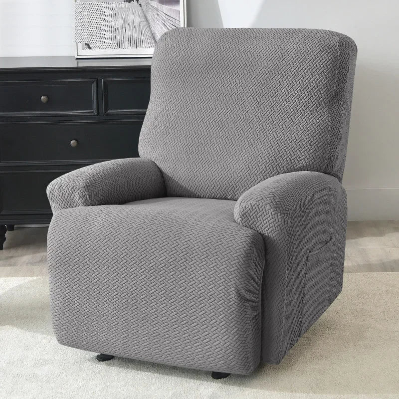 Jacquard Stretch Recliner Sofa Covers Elastic Split Armchair Chair Cover Non-Slip Chairs Slipcovers for Living Room