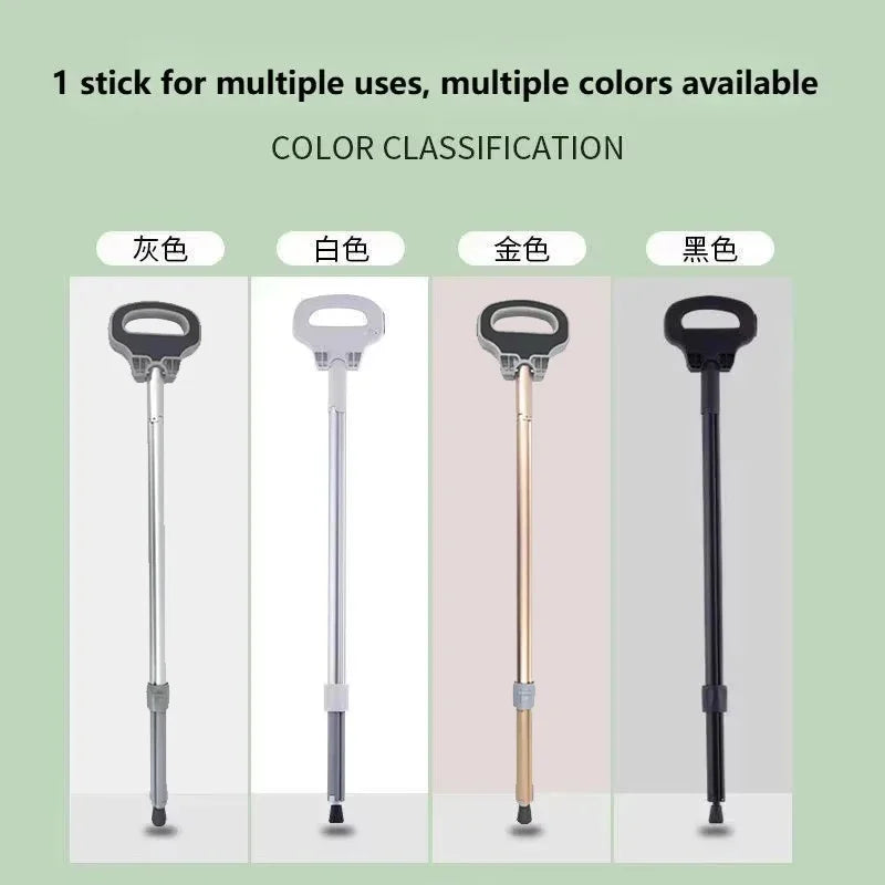 Crutch Chair For The Elderly Folding Non-slip Cane Crutch Bench With Stool Seat Can Sit Lightweight Multifunctional Crutch