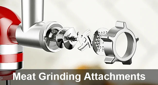 Metal Meat Grinder Attachment for KitchenAid Stand Mixer with 4 Grinding Plates 3 Sausage Tubes 2 Blades