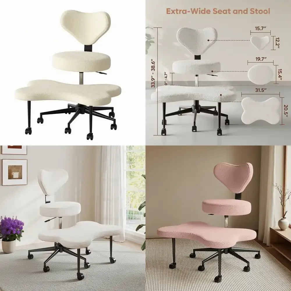 2026 Hot Sale  Ergonomic Cross-Legged Lift Chair for Office Yoga Posture Correction Adjustable Height Swivel Knee Support