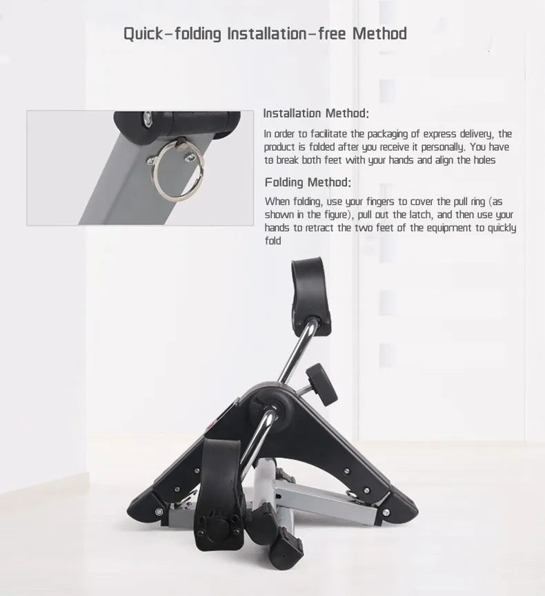 FX-Mini Folding Bicycle, Household, Fast, Mini Exercise Bike, Leg Trainer, Foot Trainer, Exercicios, NN049