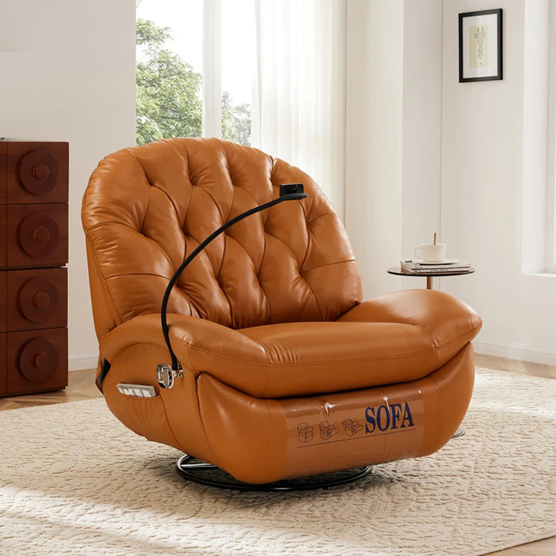 LSL Furniture Genuine Leather Electric Sofa Single Multi-Functional Leisure Recliner Rocking Chair