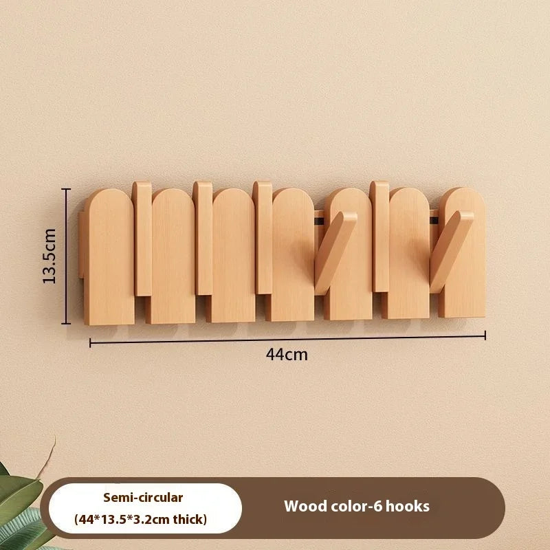 Wooden Piano Key Coat Hooks - Wall Mounted Entryway Hangers for Door & Foyer - Creative Wooden Wall Organizer for Keys & Clothes