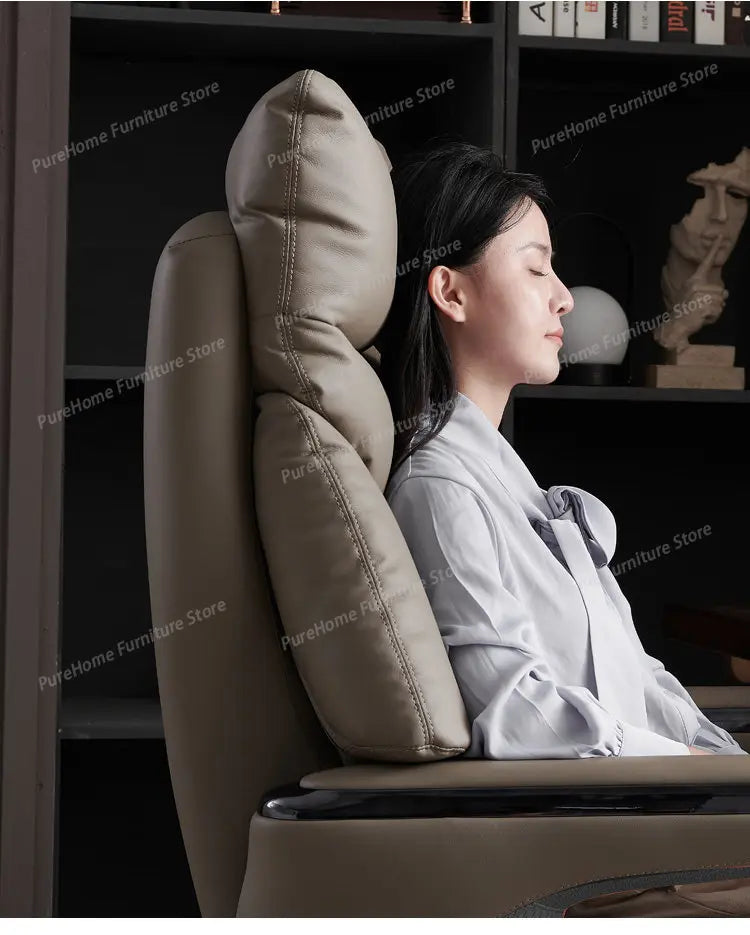 Smart Electric Executive Office Chair with Ventilation - Reclining Massage CEO Chair for Home Professional Use Furniture