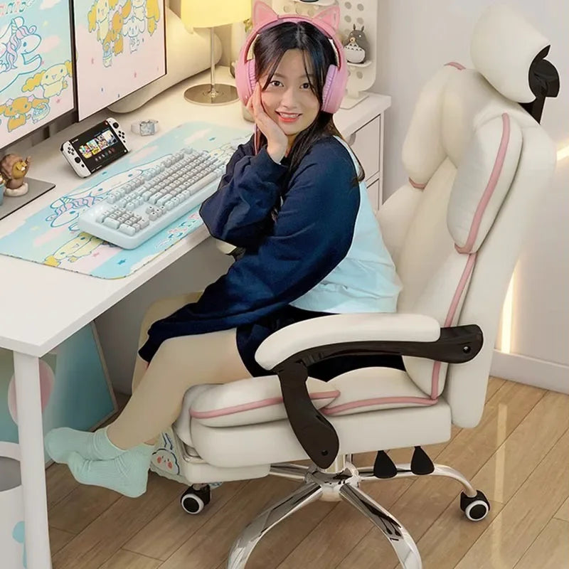 Gaming Chair Reclining Swivel Computer Desk Chair with High Back Support Streamer Live Broadcasting Office Chair for Home