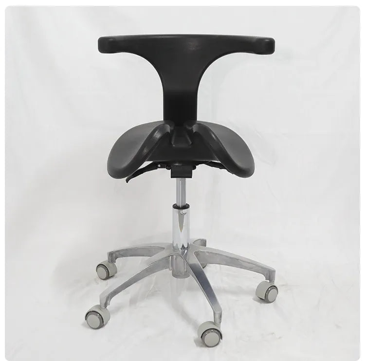Dental Stool Adjustable Chair with Backrest Barber Salon Rolling Stool with Silent Casters Beauty Tattoo Stool Hydraulic Lift