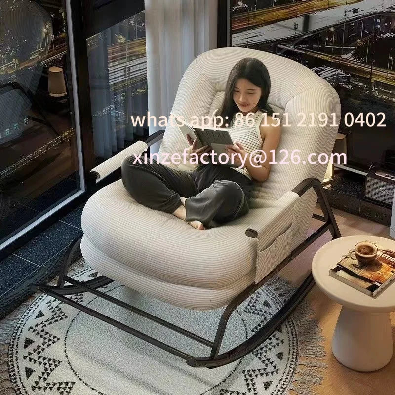 Customizable High Nordic Leisure Chair Single Recliner Sofa Comfort Modern Living Room Recliner Lazy Chair