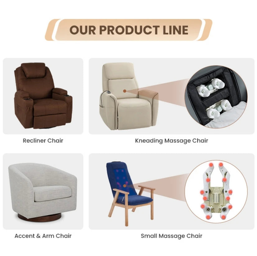 Newest Design Multifunctional Office Powered Massage Recliner Sofa Chair With Foot Rest