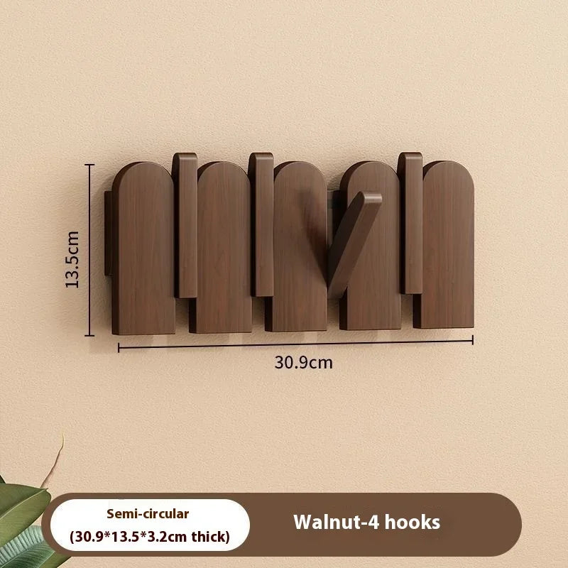 Wooden Piano Key Coat Hooks - Wall Mounted Entryway Hangers for Door & Foyer - Creative Wooden Wall Organizer for Keys & Clothes