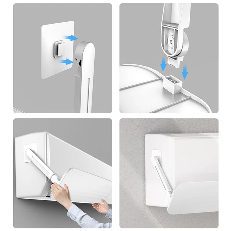 Adjustable Air Conditioner Deflector Telescopic Windshield Confinement Air Deflector  Windshield Dust Cover for Home