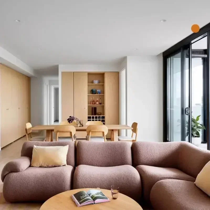 Elegant Large Living Room Sofas European Brown Double Puffs Compressed Sofas Recliner Nordic Designer Muebles Unique Furniture
