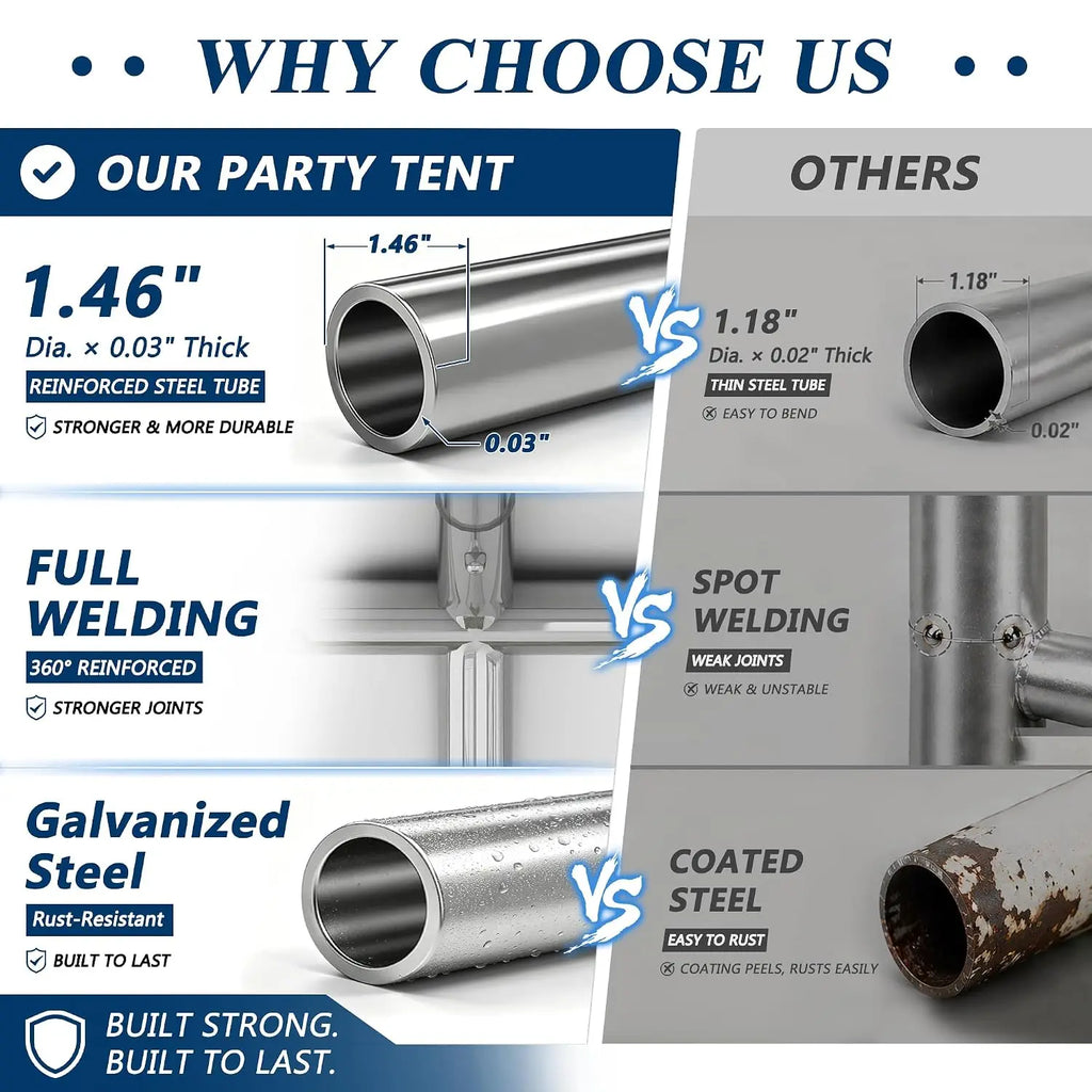 20'x40' Heavy-Duty Party Tent for Events, Customized