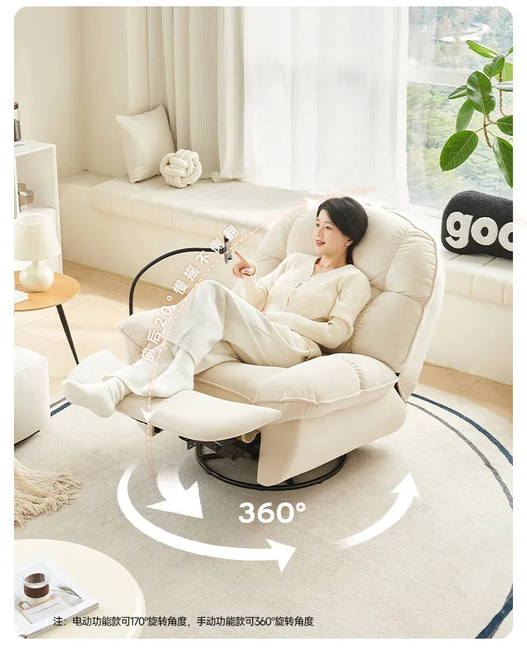 Living Room Single Sofa Fabric Living Room Multi Functional Rocking Chair Lazy Sofa Floor Seat Chaise Lounges Hotel Furniture