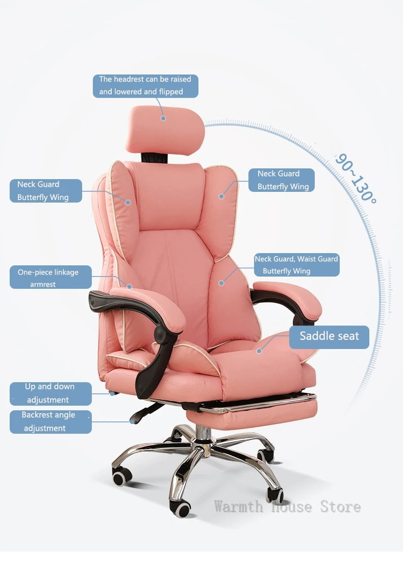 Mobile Ergonomic Office Chair Recliner Computer Bedroom Accent Office Chair Gameing Study Sillas De Oficina Office Furniture