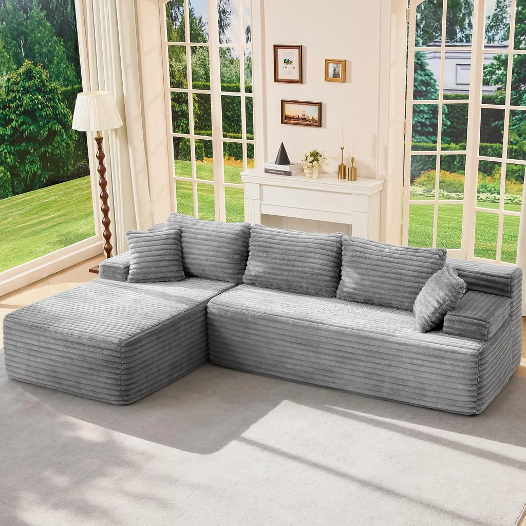 Modular Sectional Sofa Couches L-Shape Couch 3 Seat Modular Sofa Memory Foam Sectional Couches for Living Room,, Customized