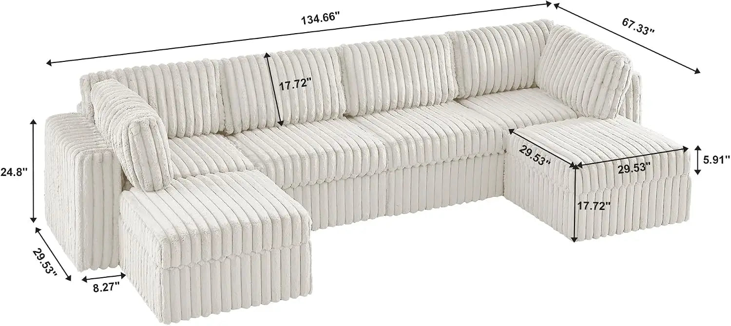 Modular Sectional Sofa Couches L-Shape Couch 3 Seat Modular Sofa Memory Foam Sectional Couches for Living Room,, Customized