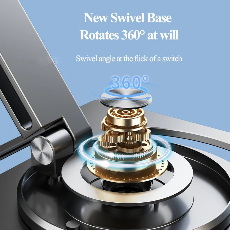 Oatsbasf 360 Rotable Aluminium Laptop Stand Height Angle Adjustment Tablet Desktop Holder Multifunctional Reading Book Bracket