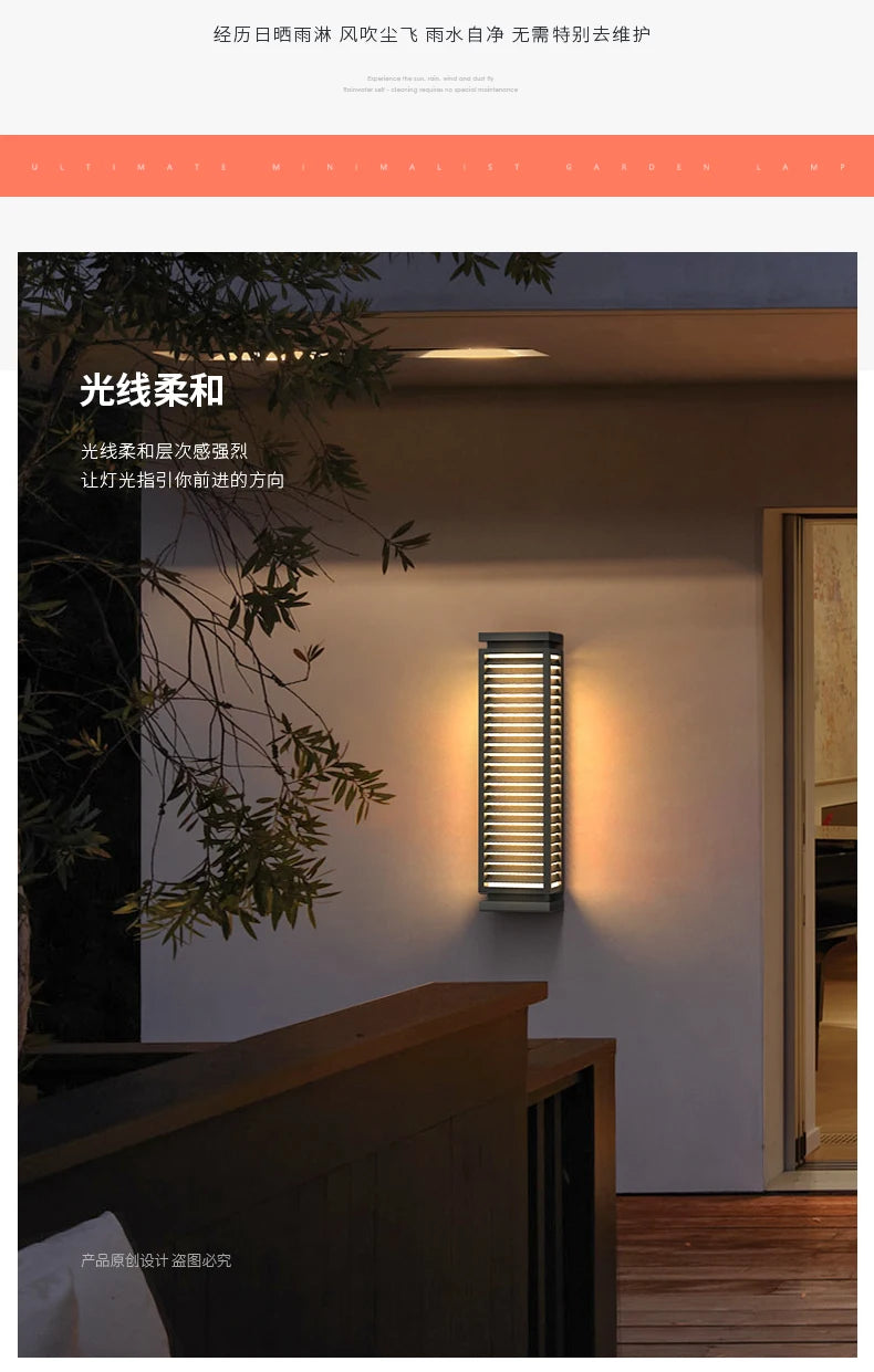 Luminaire Garage Pathway Outdoor Stainless Steel Wall Light LED Cubical Black Lighting Fixture Waterproof Anti Rust Sconce