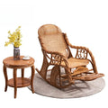 Real rattan Chinese furniture living room balcony Indonesian rattan art leisure recliner lunch