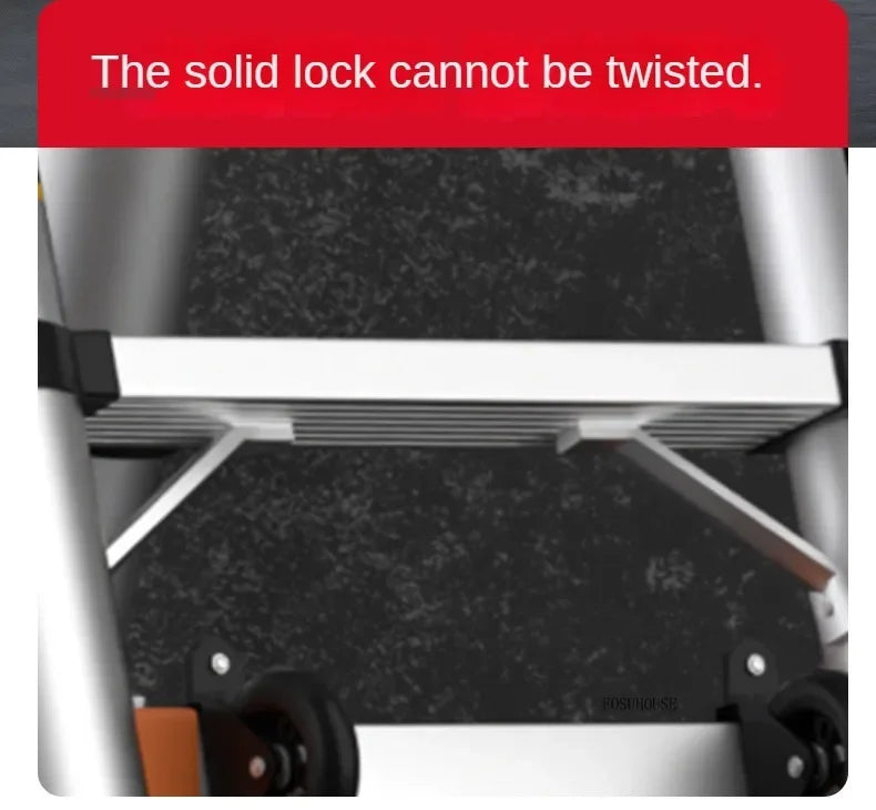 Folding Ladder for Construction Site Metal Telescopic Modern Thickened Ladders Creative Multifunctional Step Ladders for Home G