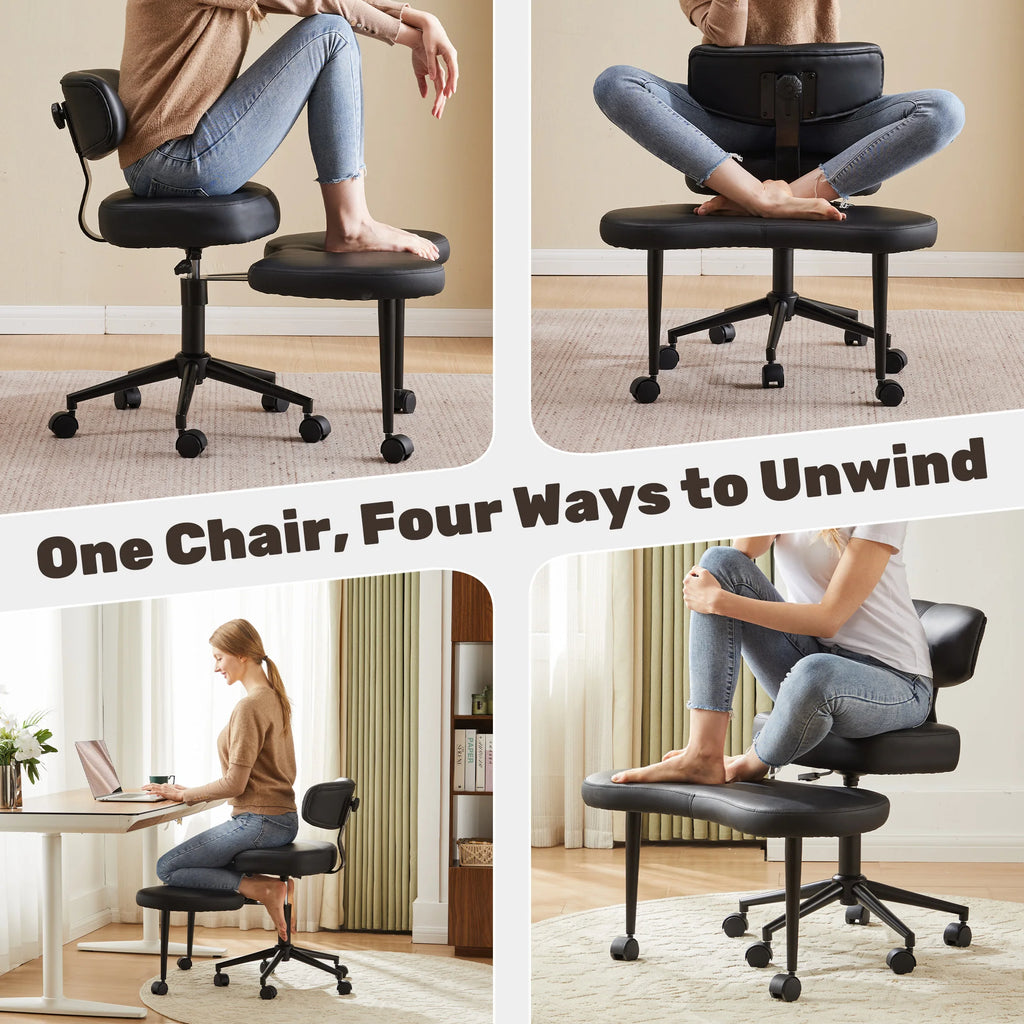 MCQ Ergonomic Armless Gaming Office Chair with Lumbar Support Rolling Swivel 360° Swivel Multiple Combination Methods Chair