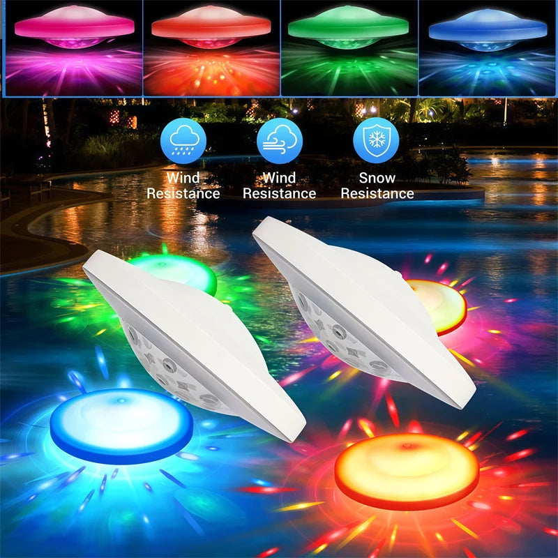 Swimming Pool Floating Light Colorful Change Submersible Underwater Lighting Used for Fish Tank Bath Children's Gifts Pool Lamps