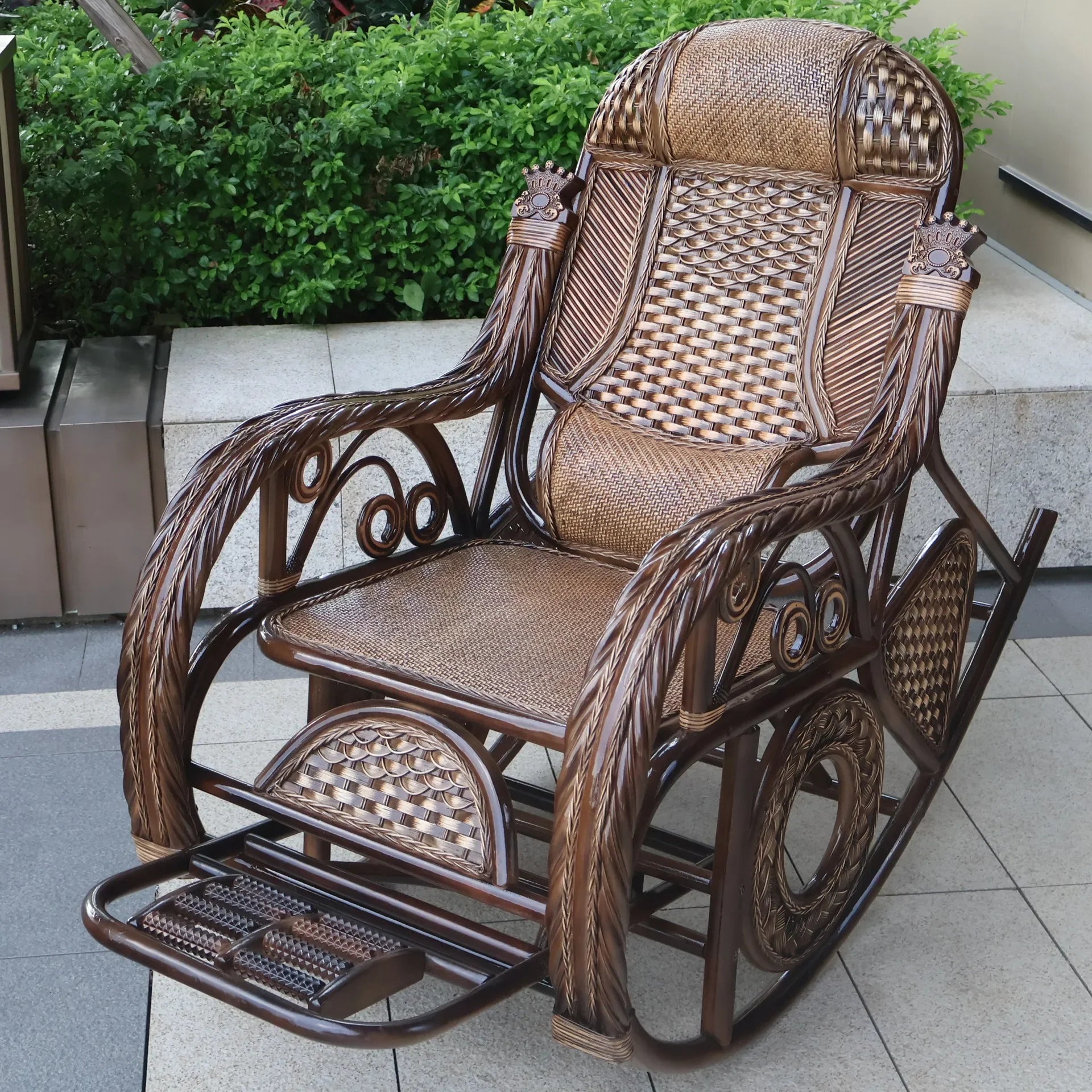 TAO Natural rattan rocking chair recliner adult balcony home leisure elderly nap chair