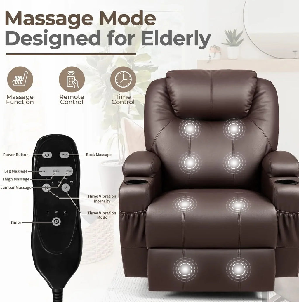 Recliner Chair,Rocking Chair with Massage and Heat,360° Swivel Recliner Chairs for Adults,for Bedroom,Nursery,Living Room Chairs