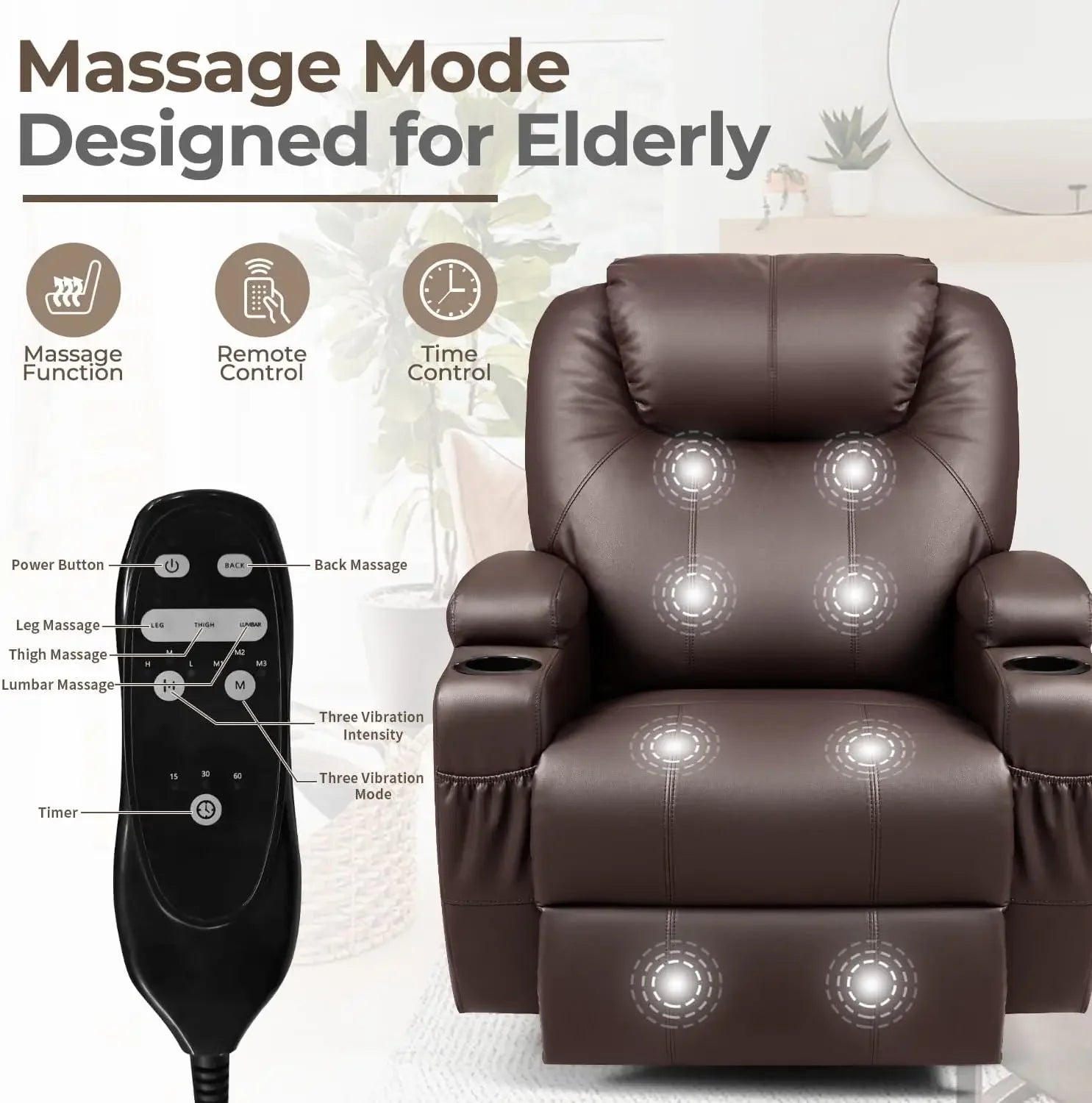 Recliner Chair,Rocking Chair with Massage and Heat,360° Swivel Recliner Chairs for Adults,for Bedroom,Nursery,Living Room Chairs