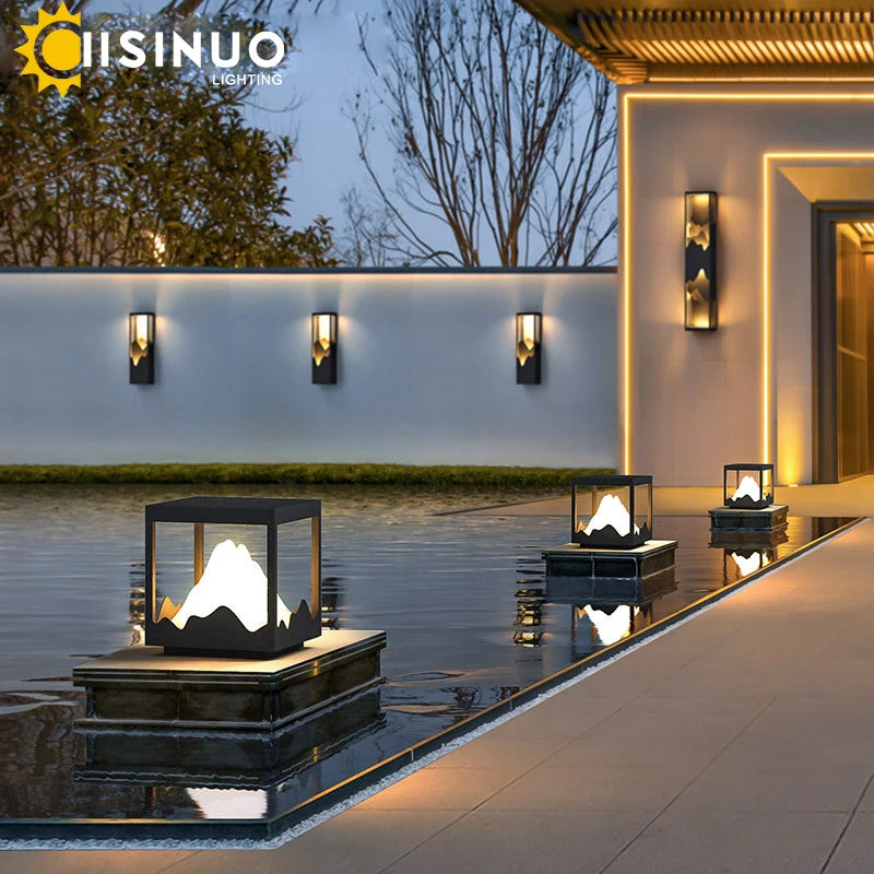 Modern LED Outdoor Light Fixture Waterproof Garden Porch Wall Lamp for Balcony Courtyard Street Wall Mounted Lighting Luminaires