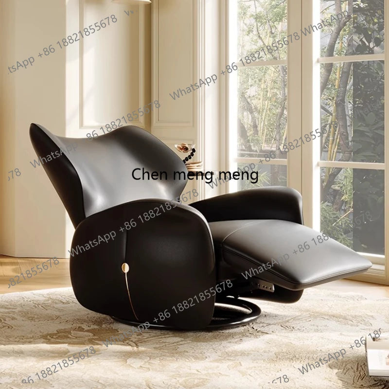 Modern Luxury Aesthetic Single Leather Sofa Lazy Recliner Couch Home Furniture Electric Italian Designer Sofa