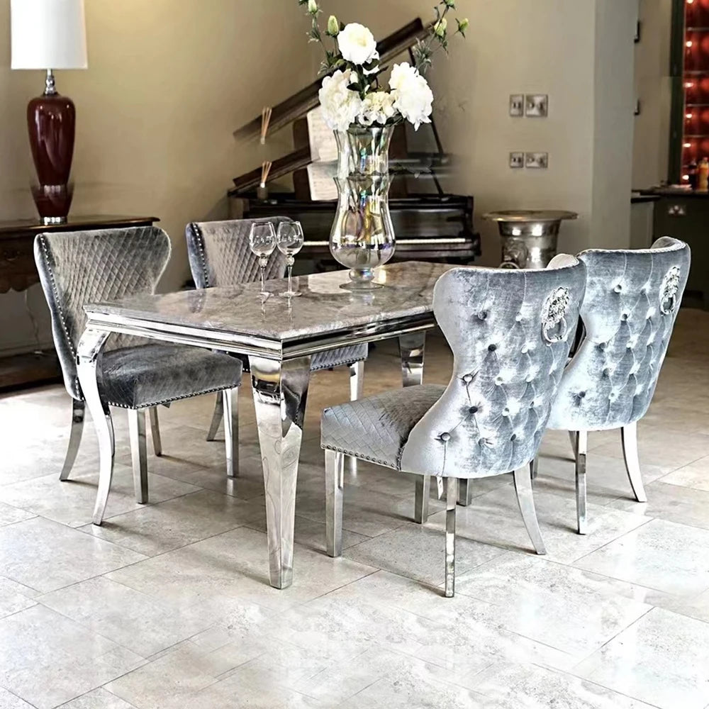 Online Furniture Shop Simple Elegant Kitchen Furniture Durable Luxury Dining Room Set Exquisite Dining Table Set With 4 Chairs