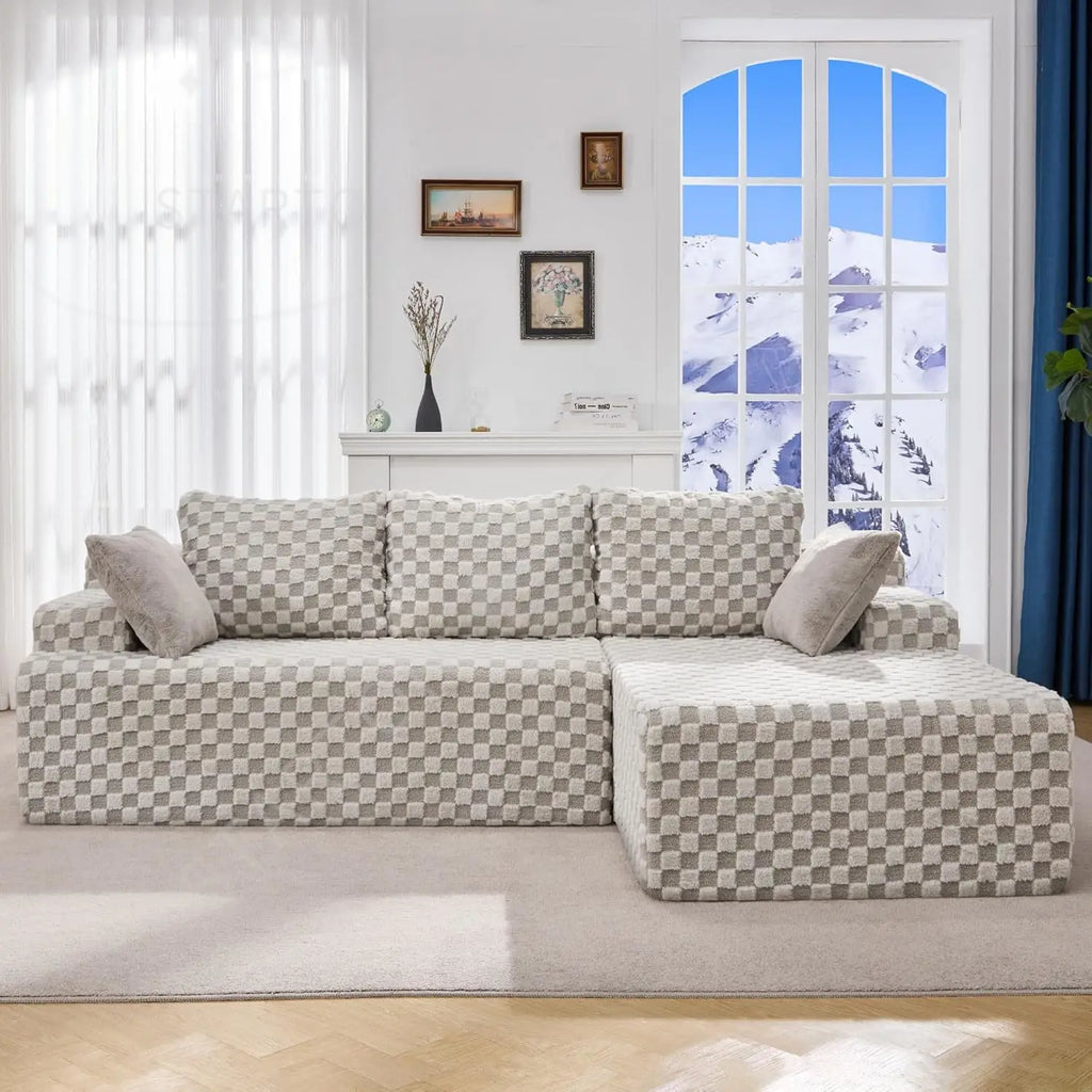 Modular Sectional Sofa Couches L-Shape Couch 3 Seat Modular Sofa Memory Foam Sectional Couches for Living Room,, Customized