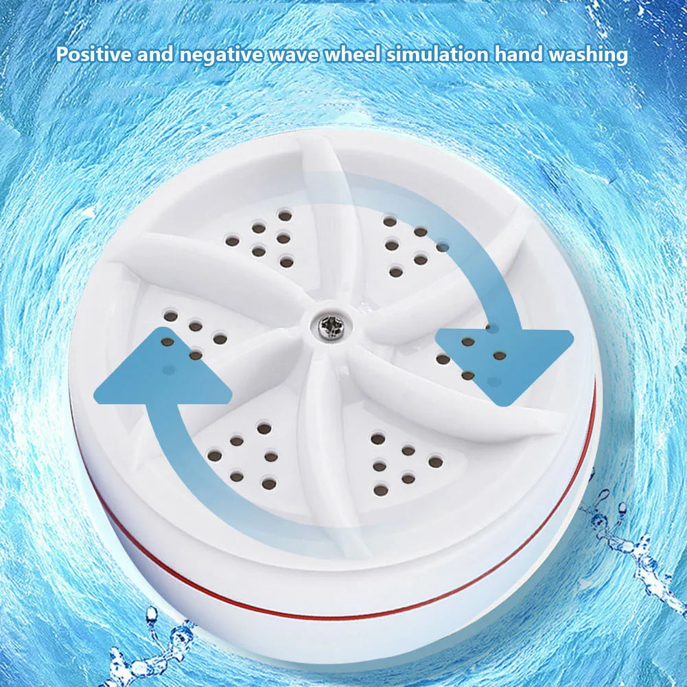 Rotating Turbines Washer Wheel Bubble Ultrasonic Turbo Washing Machines Multifunction Cleaning Low Noise for Socks Underwear