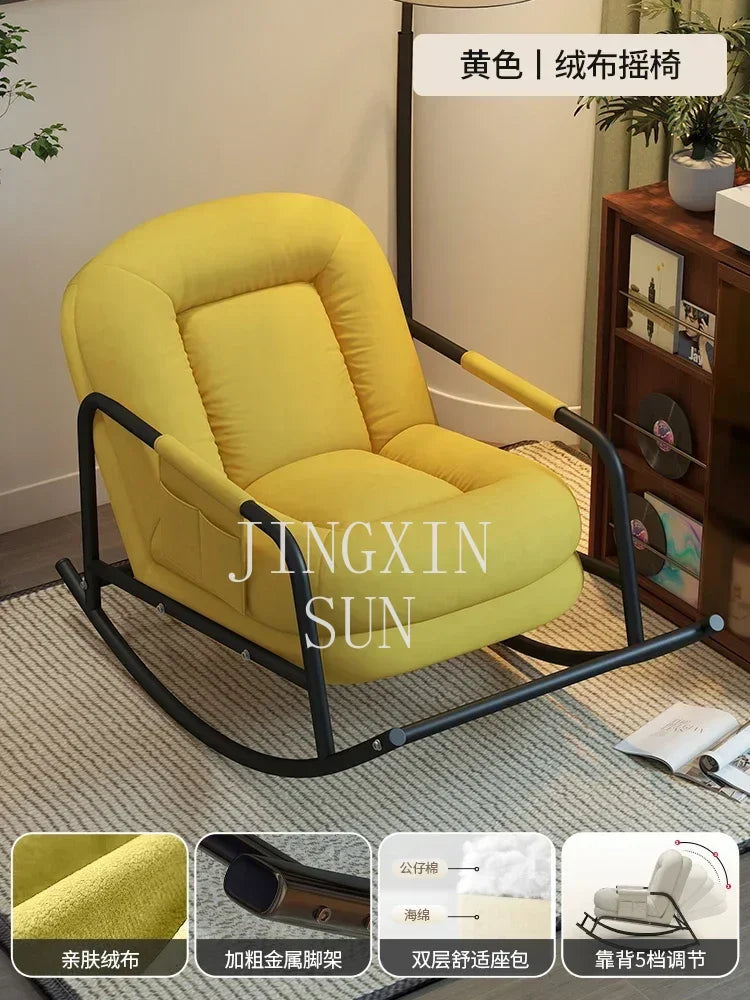 New Arrivals Lazy Sofa Rocking Chair Sofa Leisure Chair Living Room Single Rocking Chair Antique Style S51