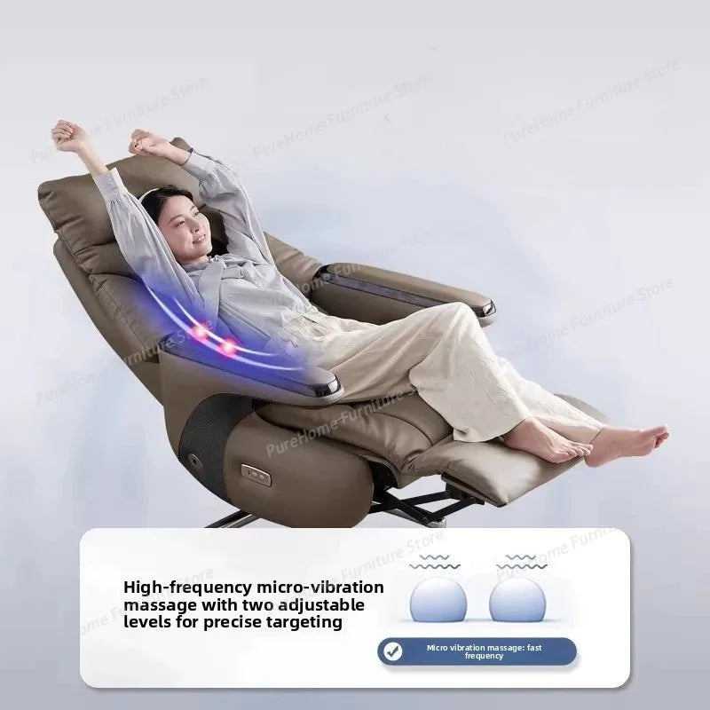 Smart Electric Executive Office Chair with Ventilation - Reclining Massage CEO Chair for Home Professional Use Furniture