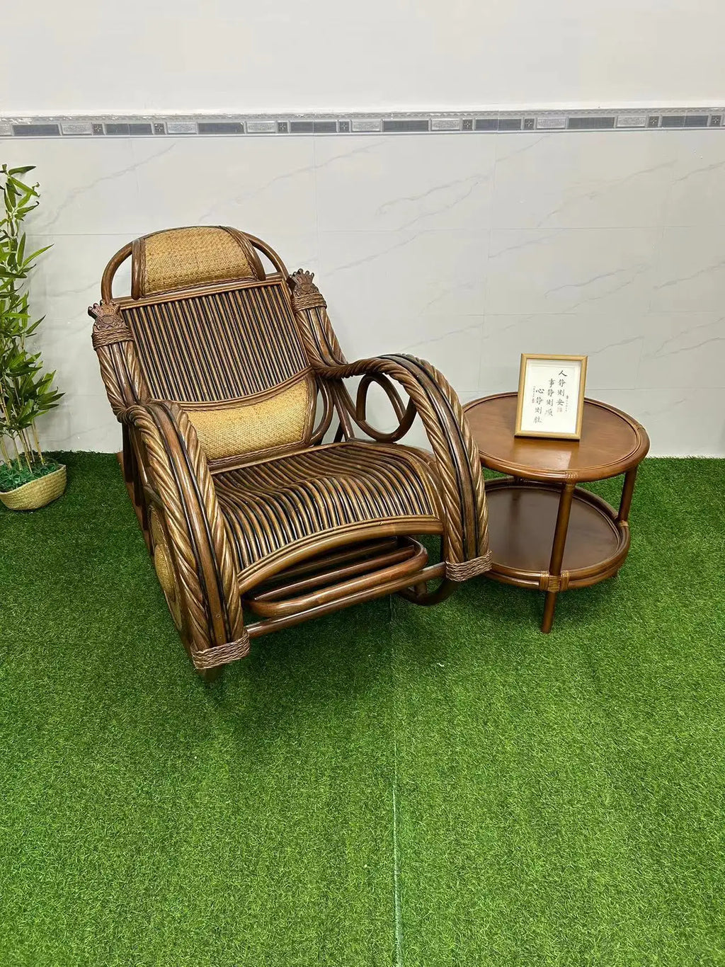 Natural vine elderly nap household lazy rocking  adult balcony leisure recliner rocking chair