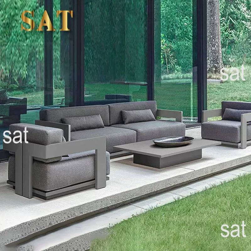 Outdoor Sofa Set Garden Furniture Lounge Chair Durable and Environmentally Friendly Rust-proof Waterproof Aluminum Alloy