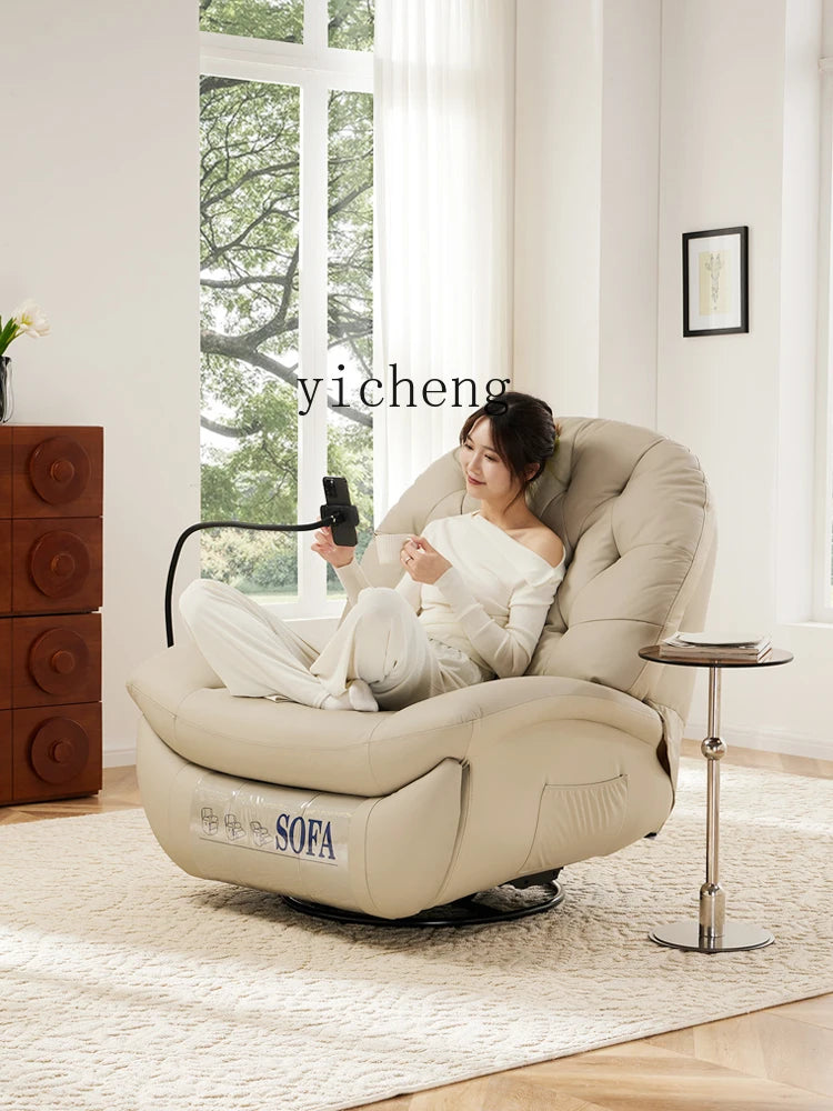 LSL Furniture Genuine Leather Electric Sofa Single Multi-Functional Leisure Recliner Rocking Chair