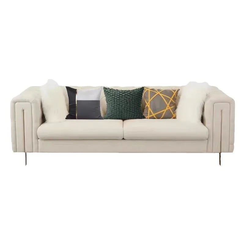 Light luxury fabric pull-button sofa, living room modern minimalist small apartment velle high-back tiger chair furniture