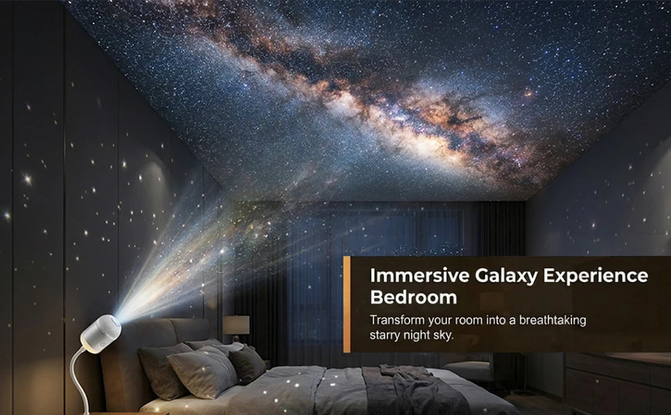 Intelligent Galaxy Ocean Projector 360 adjustable starry holographic night light Bedroom ceiling car home atmosphere lamp gifts