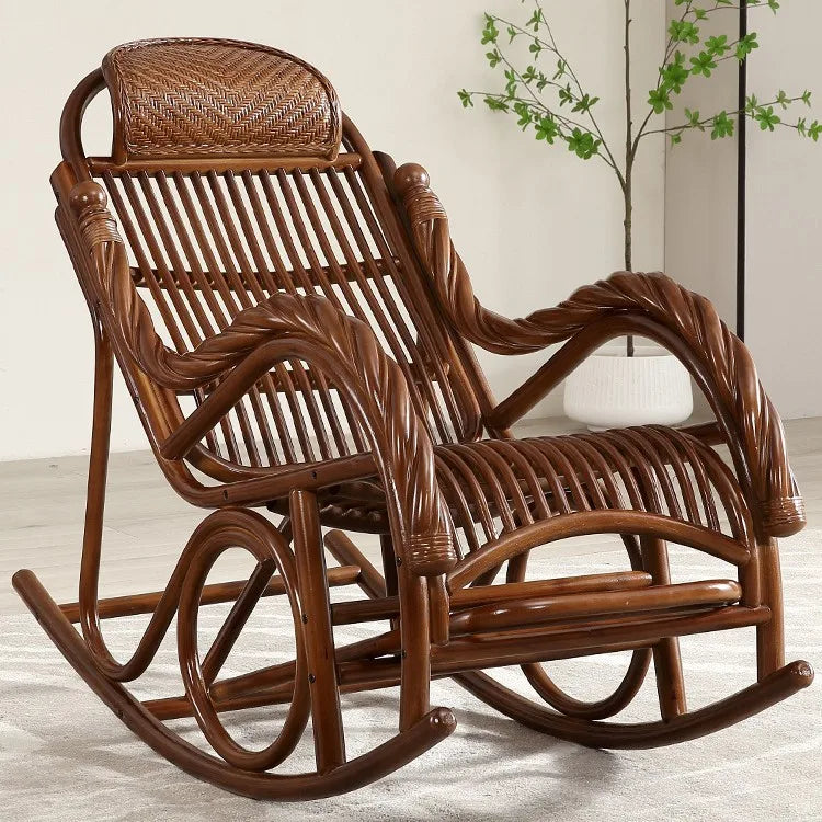 Balcony    lazy rocking recliner old-fashioned elderly high-end  woven free  household rocking