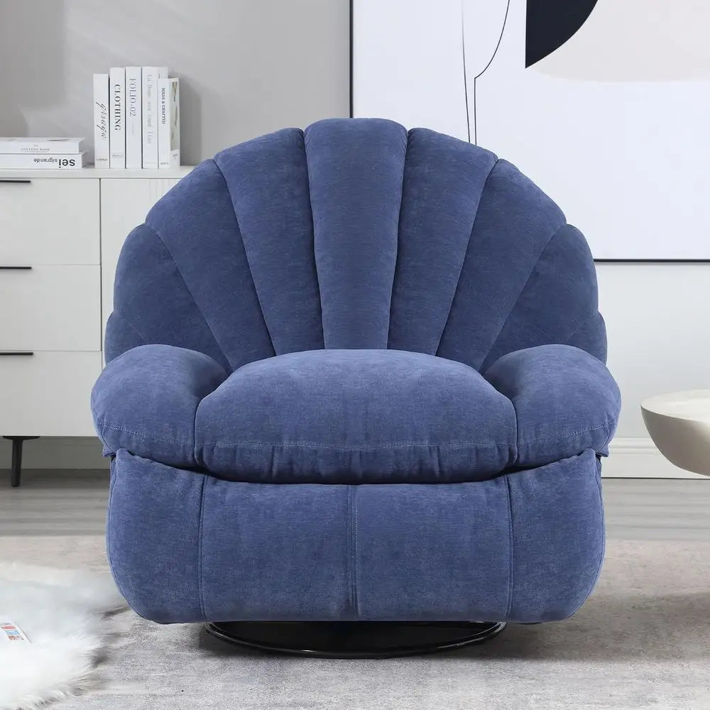 Swivel Electric Recliner Chair with Storage, Comfortable Fabric Shell, 360° Rotation for Big & Tall Adults, Ideal for Living Roo