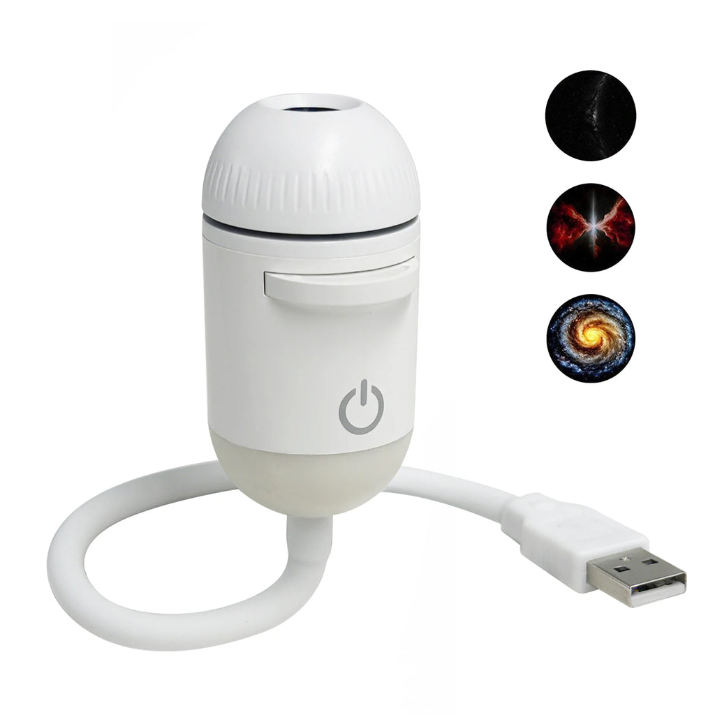 USB Starry Sky Projector Night Light 360° Bendable HD Galaxy Moon Planet Projection Lamp Plug Play Car Bedroom Projector Lamp