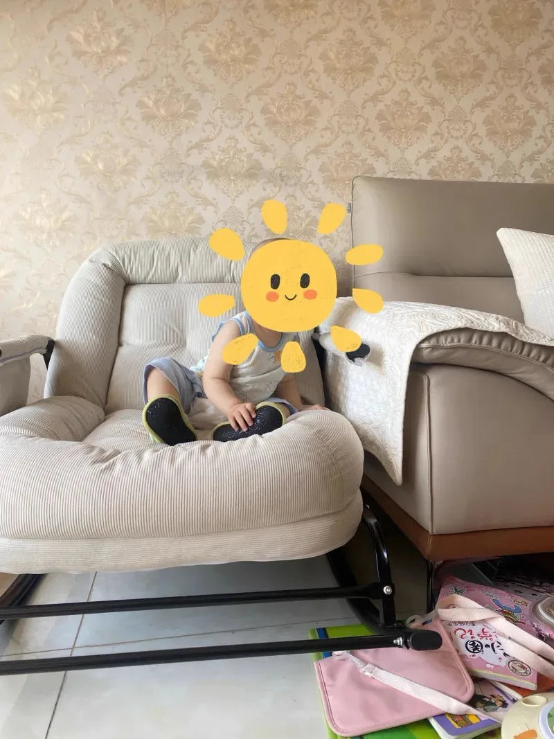 Lazy Rocking Chair Household Living Room Adult Balcony Leisure Bedroom Recliner Single Lazy Sofa Human Rocking Chair Muebles