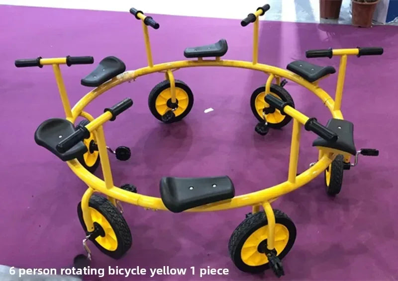 Kindergarten multi-person rotating bicycle, three or four people six people eight people outdoor bicycle transfer