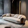 yi-Modern Rectangular Wood Frame 2 Seat Sofa for Living Room and Villa Hotel Lobby Office Reception Big Couch#